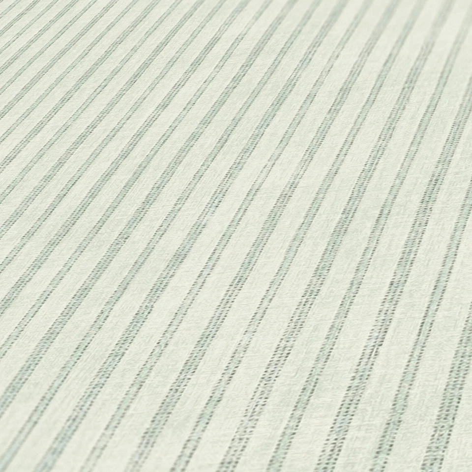 Papel pintado no tejido verde gris rayas fino lino look 39076-5 (3,76£/1m²) Foto 1 de 1