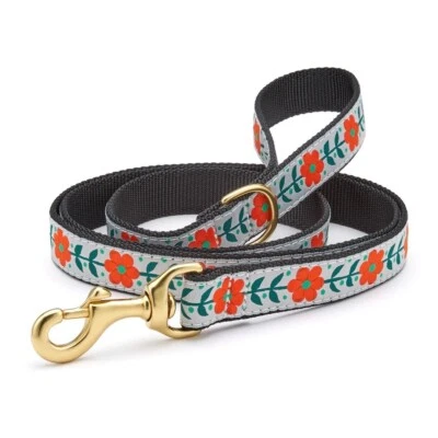 Up Country Dog Leash with D-ring, Orange You Pretty, Made In USA, 5 Foot Lead - Image 1 of 2