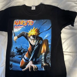 Naruto Shippuden Vintage Rock Dreams Trademark Black T Shirt Size L Manga Anime - Picture 1 of 5