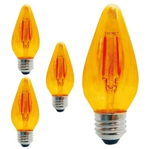 Diodesy 4PK LED Fiesta Filament Light Bulb F15, All Dimmer, 4W, 40W, 2100K - Picture 1 of 2