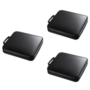  Set of 3 CD Disc Storage Bag Travel Dvd Case Holder Boxes with Lids - Afbeelding 1 van 12