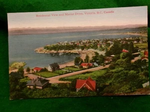 Marine Drive aerial  view postcard Victoria BC 1944 Cancellation # 2713 - Picture 1 of 2
