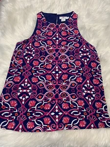 Vineyard Vines Women's Geometric Halter Tank Top Sleeveless Size 10 Nautical - Picture 1 of 5