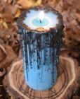 Blue & Black Large HANDCRAFTED PILLAR CANDLE Focus, Truth, Trust & Protection