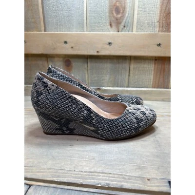 Zapatos de salón de cuero de piel de serpiente con cuña US6.5 Vionic Antonia sin cordones Foto 1 de 4