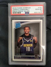 2018-19 Donruss Press Proof Silver Rated Rookie Jarred Vanderbilt 219/349 PSA 10