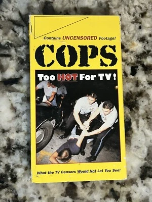 Cops Too Hot For TV! VHS 1996 90's Fox TV Show Uncensored Volume 1 RARE OOP - Image 1 of 3