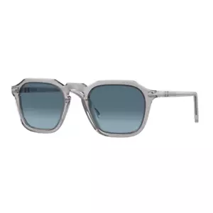 Persol PO3292S Sunglasses: Transparent Gray Frames/Azure Gradient Blue Lens 50mm - Picture 1 of 1
