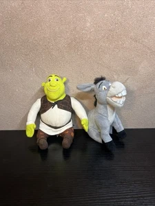 Shrek the Third Shrek & Donkey Plush Soft Toys - 6” Gosh! DreamWorks 2007- Used - Picture 1 of 7