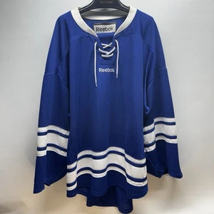 VINTAGE Reebok NHL Hockey Jersey Lace Up Goalie Style Size 2XL Blue - Bild 1 von 18