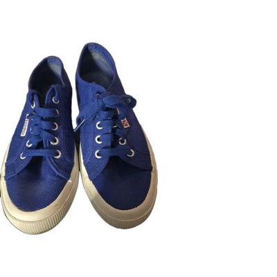 Superga JCOT 2760 Classic Sneaker Intense Blue Unisex Size Women's 7.5 Mens 6 - Image 1 of 4