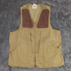 Vtg Duxbak Mains Le Cloth Vest Mens Medium Brown Shooting Upland Bird Game Pouch - Picture 1 of 21