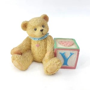 1995 Enesco Cherished Teddies Alphabet Block Letter "Y" Priscilla Hillman - Picture 1 of 5