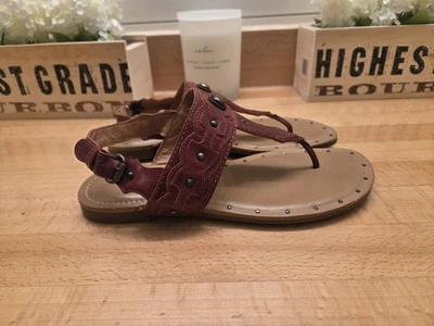 Sandalias de cuero Ariat Verge carmesí para mujer talla 8,5 Foto 1 de 4
