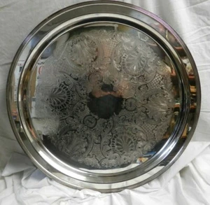 RARE Wallace Silverplate #350 20 1/2" Grand XXL Platter UnderTray Antique - Picture 1 of 10