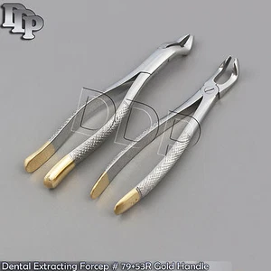 O.R GRADE DENTAL TOOTH EXTRACTING FORCEPS # 79 + 53R - Bild 1 von 3