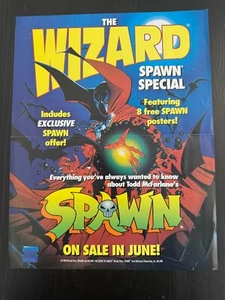 SPAWN WIZARD SPECIAL PROMO POSTER 8.75x11 * TODD MCFARLANE * 1996 - Picture 1 of 2