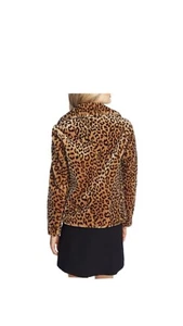 CeCe Leopard Kunstfell Jacke Mantel L 199 $ Modern Romance in Spicewood Farbe Neu mit Etikett - Bild 1 von 12