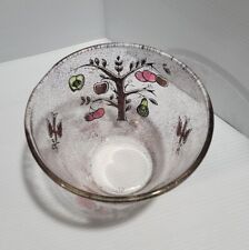 Mid Century Gold Gilt Fruit Tree Vintage Barware Bowl Inspired by Georges Briard