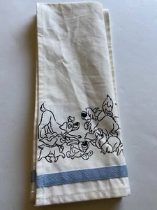 "Toalla de té temática para perros Disney 26"" de largo X 15"" de ancho - blanco roto" - Imagen 1 de 7