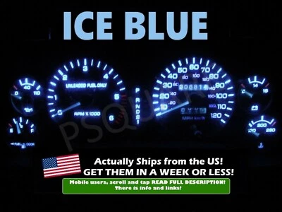 Gauge Cluster LED Dashboard Bulbs Ice Blue For 1994 1997 Dodge Ram 1500 2500  - Image 1 of 2