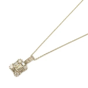 JOYERÍA Diamante Collar Colgante Pt850 Pt900 Platino Transparente Usado - Imagen 1 de 7