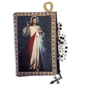 Rosario Divina Misericordia Dos Caras Bolsa Soporte Recuerdo 5 3/8" x 4" Regalo - Imagen 1 de 1