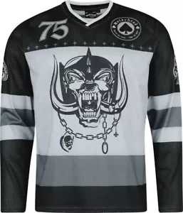 Motörhead Motorhead Ice Hockey Jersey Heavy Metal Band Gray Black Sport JERSEY - Picture 1 of 5