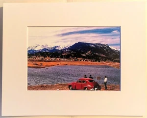 Estes Park, Colorado 1963 photo antique car matted white 8x10 fready to frame - Picture 1 of 1