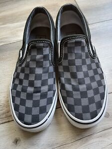 Vans Damskie Rozmiar 6 Męskie 4.5 Czarne Pewter Checkerboard Klasyczne wsuwane buty
