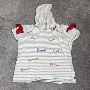 Matilda Jane Blaire Hoodie Youth Girls 14 Blue Striped Graphic Enchanted Garden - Picture 1 of 11