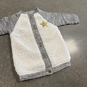 Cozy Button Up Star Cardigan Jacket by Jessica Simpson 4T - Picture 1 of 8