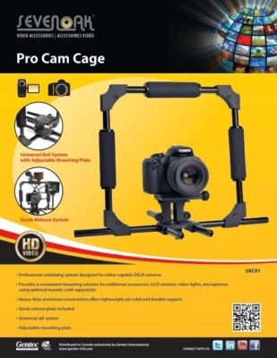 Sistema SteadyCam Jaula Cámara Sevenoak SK-C01 15mm Rod PRO para Canon 5D 5D Mark I Foto 1 de 3