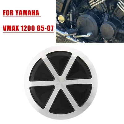 Черно-белая декоративная алюминиевая крышка бокового двигателя для YAMAHA Vmax 1200 1985-2007 - Изображение 1 из 4