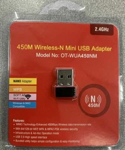 N 300Mbps Mini Wireless USB Wifi Adapter LAN Antenna Network 802.11n/g/b Nano - Picture 1 of 6