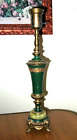 Vintage Rembrandt Lamp Brass & Marble Footed Torchiere Table Lamp