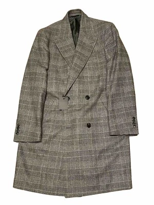 Brooks Brothers Wool Cashmere Plaid Overcoat Brown Men’s Size 44L - Image 1 of 4