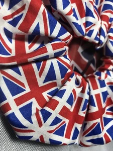 Handmade Hair Scrunchie 100% Cotton Union Jack Flags, Bobble - Picture 1 of 2