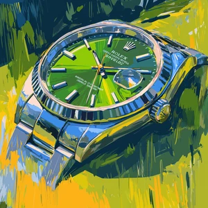 ⌚ Rolex Watch Art 🖼️ | 24x24"| Museum Giclée Print 🎨 | ✍️ 1/25 | COA 🧾 | Y47 - Picture 1 of 7