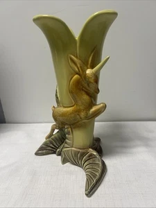Hull USA Vase Deer Unicorn Lily Pattern Vintage 1950’s #99 - Picture 1 of 8