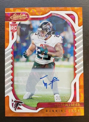 2022 Absolute Tyler Allgeier Orange Mosaic RC Auto 20/35 #198 Atlanta Falcons - Image 1 of 3