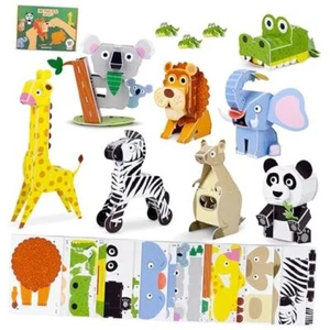 3D Puzzles for Kids Toys Pack 8 - | 3D Puzzle for Kids of Jungle Animals, - Picture 1 of 7