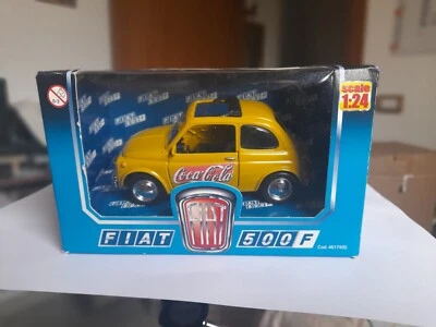Fiat  Nuova 500-F--SMART Toys  scala 1/24-Elab.ne -"COCA-Cola" --Nuova in box-- - Immagine 1 di 4