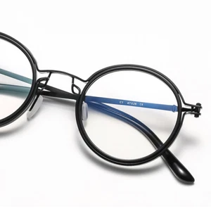 Women Men Round Acetate Eyeglass Frames Retro Lightweight Glasses Frame - Picture 1 of 17