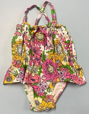 Traje de baño de una pieza con flores con volantes talla 18-24 meses GAP para bebés niñas pequeñas, 2716 Foto 1 de 4