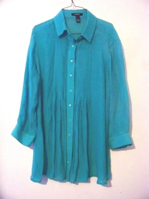 Camisa Alfani para mujer azul verdoso talla pequeña ¡¡USADA EN EXCELENTE ESTADO!!! Foto 1 de 2