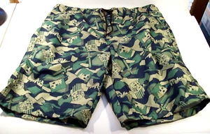 New Men's Regal Exchange Minecraft Swim Trunks, Sz Large, Green - Picture 1 of 3