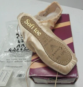 DemiPointe shoes Sansha DP801 Satin Toe shoes Tapered vamp SOFTOE ch/ladies - Picture 1 of 4