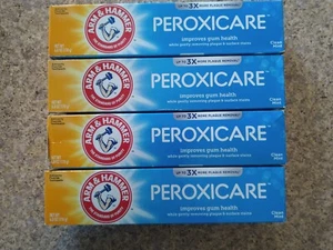 Arm and Hammer Peroxicare Toothpaste, Clean Mint Flavor Lot Of 4 Exp. 09/2026 - Picture 1 of 3