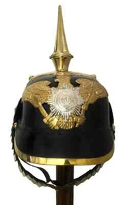 GERMAN Prussian PICKELHAUBE Helmet , Imperial Officer Spike Helmet Wearable - Picture 1 of 5